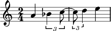 parentheses resulting in triplet notes